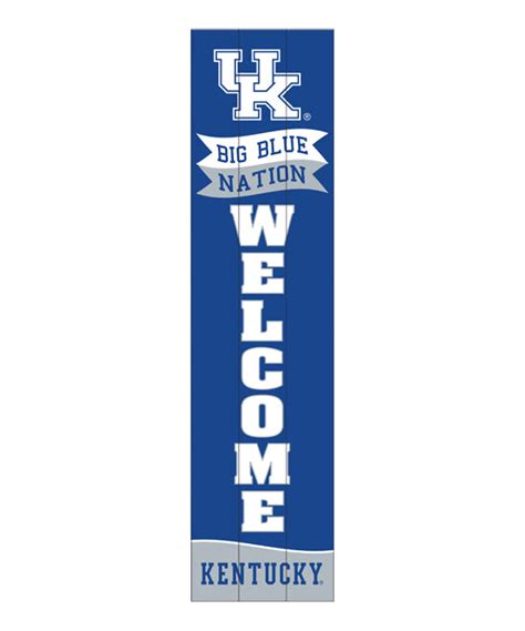 University Of Kentucky Blue And Gray Welcome Wood Sign Zulily