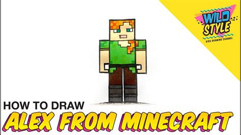 How To Draw Alex From Minecraft Youtube