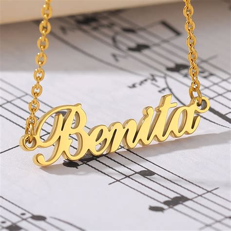 Custom Name Necklaces For Women Men Stainless Steel Chain