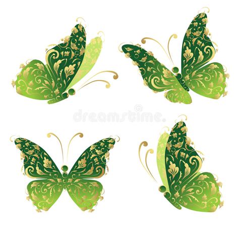 1600 Green Floral Butterfly Free Stock Photos Stockfreeimages
