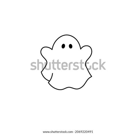 Vector Isolated Cute Cartoon Ghost Under Stock Vector Royalty Free