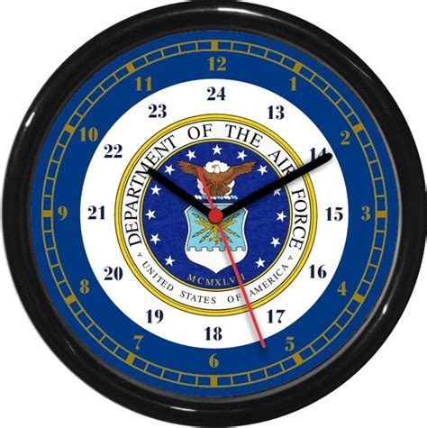 Us Air Force Military Time Wall Clock Etsy