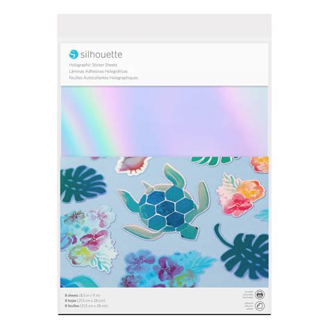 Silhouette Holographic Sticker Sheets 85 X 11 Inches 8 Pack Hobbycraft
