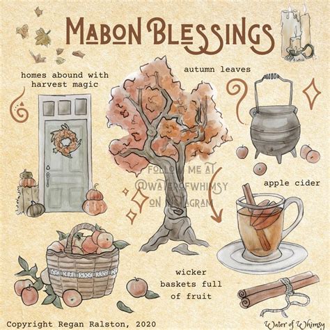 Mabon Blessings Print Wall Art Etsy Witch Magic Wiccan Magic Witch