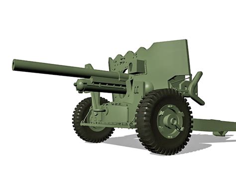 Field Artillery 3d Model 3ds Max Files Free Download Modeling 32097