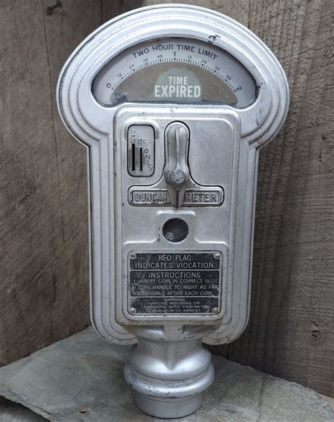 Vintage Duncan Meter 10 Cent Parking Meter Retro Real Dime Street