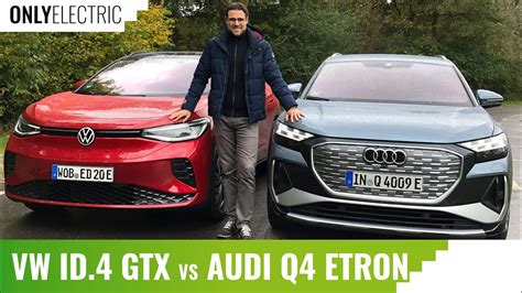 Audi Q4 E Tron Vs Vw Id4 Gtx More Performance To Make The Most Out Of