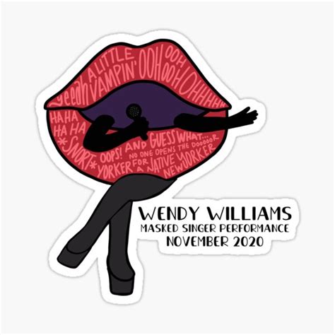 Wendy Williams On The Masked Singer Sticker For Sale By