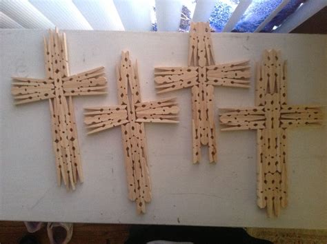 Clothes Pin Crosses Diy Pinterest Clothes Craft And Clothespin