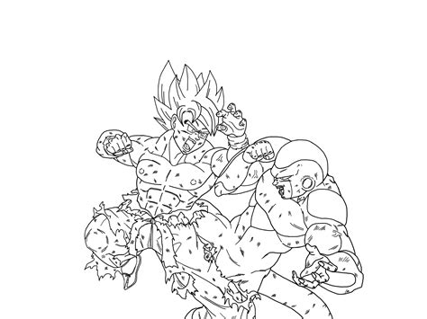 Clip arts related to : Duel on A Vanishing Planet Goku vs Frieza- Lineart by ...