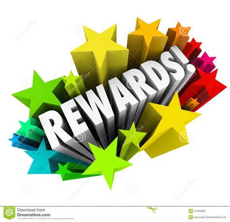 Rewards 3d Word Stars Prize Incentive Bonus Enticement Stock ...