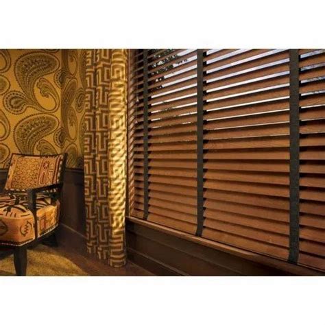 Slat Brown Wooden Vertical Blinds For Home At Rs 90square Feet In