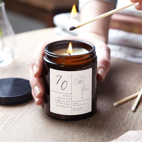 Redballoon offers a variety of fun and unforgettable experiences they won't have done before, perfect for any. 70th Birthday Gift Floral Personalised Candle By Kindred ...