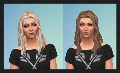 Sims 4 Hairs Mod The Sims Long Waves Messy Hair Retextured By Simmiller