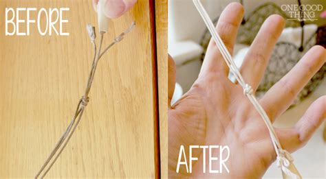 The top brackets clip onto the upper side of the mini blind top rail, and release the hold as easily. How To Clean The Pull Cord On Your Window Blinds