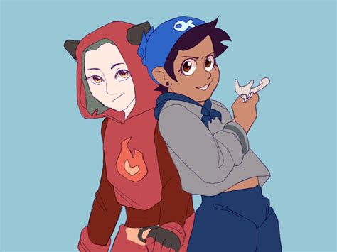 Amity Blight And Luz Noceda Doing Team Magma And Team Aqua Cosplays The