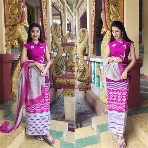 Pin By Hayman On Myanmar Traditional Outfits Myanmar Traditional