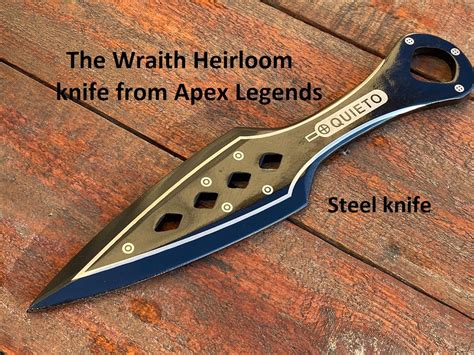 Kunai Apex Legends Wraith Heirloom Knife Steel T 11th Etsy