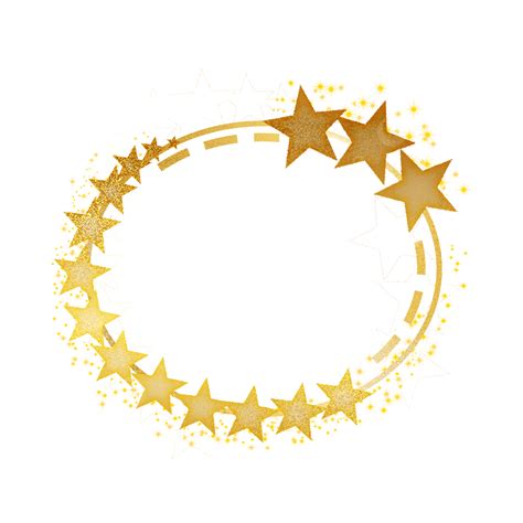 金色質感橢圓形星星邊框 金色 星 邊框素材圖案，psd和png圖片免費下載