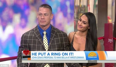 John Cena Proposed To Nikki Bella When She Was Doped Daily Mail Online