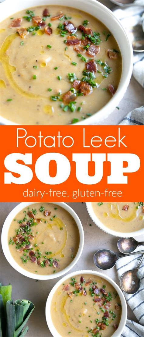 Cauliflower Leek And Potato Soup Dairy Free Recipe Potato Leek