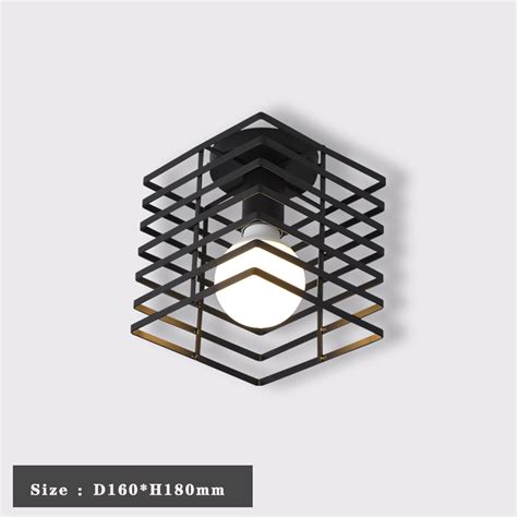 E27 Retro Iron Ceiling Light Cozy Loft Decor For Bedroom Led Indoor 110