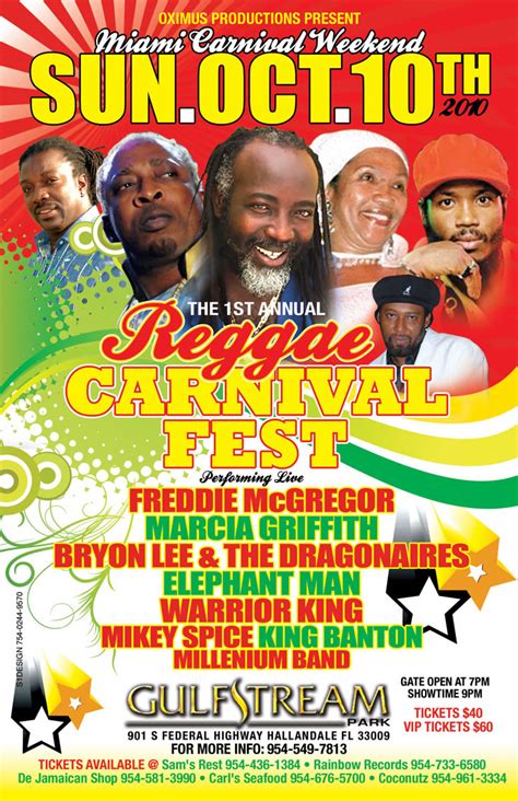 1st Annual Reggae Carnival Fest 101010 The Soul Of Miami