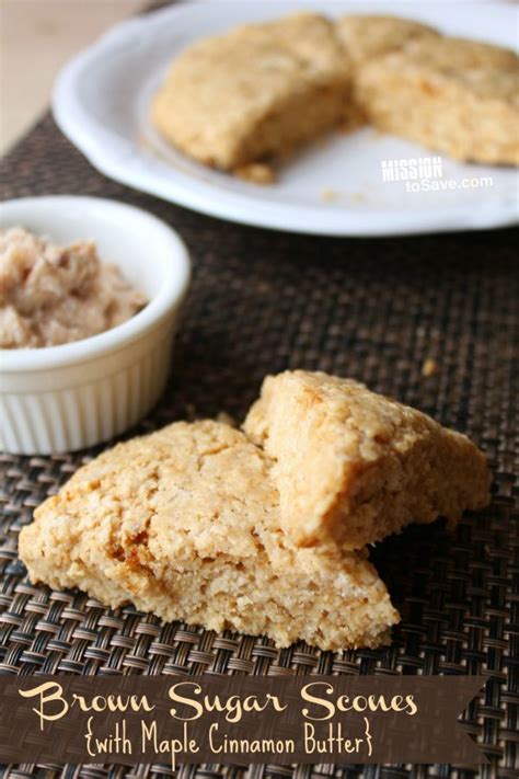 Brown Sugar Scones Recipe With Maple Cinnamon Butter Mission To Save