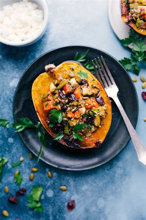 Stuffed Acorn Squash With Wild Rice Chelsea S Messy Apron