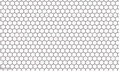 Hexagon Net Pattern Vector Background Hexagonal Seamless Grid Texture