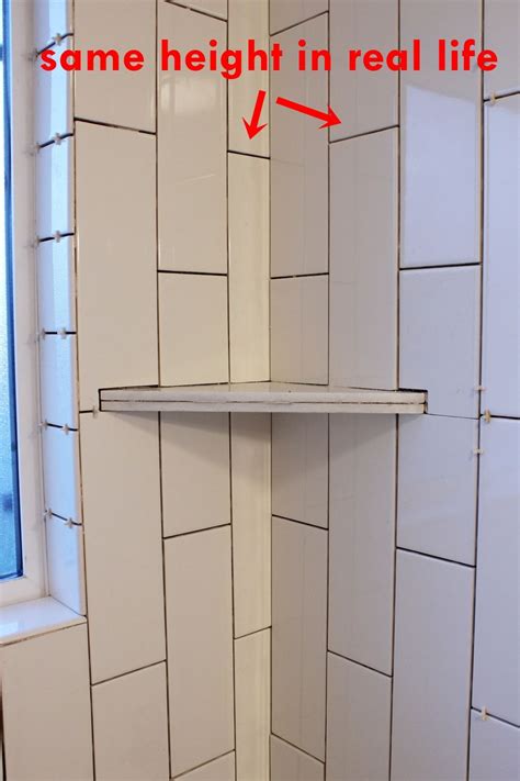 When tiling inside corners, do you run one tile up to the wall and then the other butted up it it (leaving small gap for caulk), or do you run thank you!! How to Install a Tile Shower Corner Shelf
