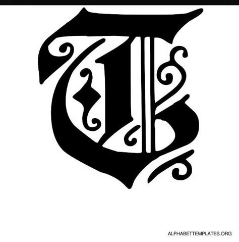 Old English Font Letter T