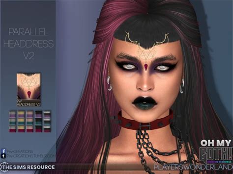Oh My Goth Parallel Headdress V2 The Sims 4 Catalog