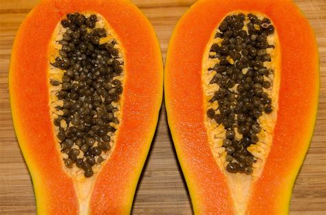 Fruit Papaya Orange Ripe Red Papaya Seeds Juicy 24 Inch By 36 Inch