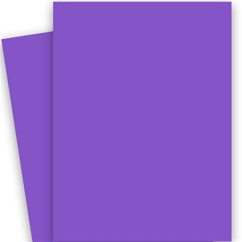 Basic Purple Card Stock Paper 85 X 11 100lb Cover 270gsm 100 Pk