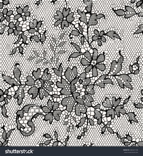 Black Lace Floral Seamless Pattern Stock Vector Illustration 282421130