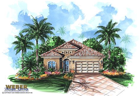 Mediterranean style blends traditional spanish and italian architecture with designs from france and morocco for a mediterranean homes: Mediterranean House Plan: Waterfront Golf Course Bungalow ...
