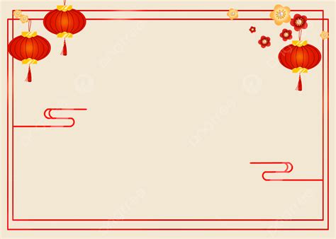 봄 축제 간단한 붉은 랜턴 꽃 테두리 배경 중국의 설날 단순한 칸델라 배경 일러스트 및 사진 무료 다운로드 Pngtree