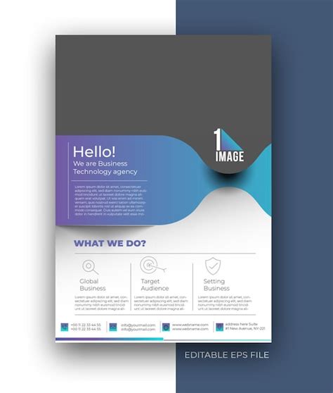 Free Vector Business Flyer A4 Flyer Poster Brochure Design Template