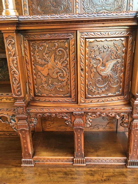 Antique sideboards for sale, including chiffoniers & credenzas. Antique Japanesse Hand Carved Elmwood Cabinet, Sideboard ...
