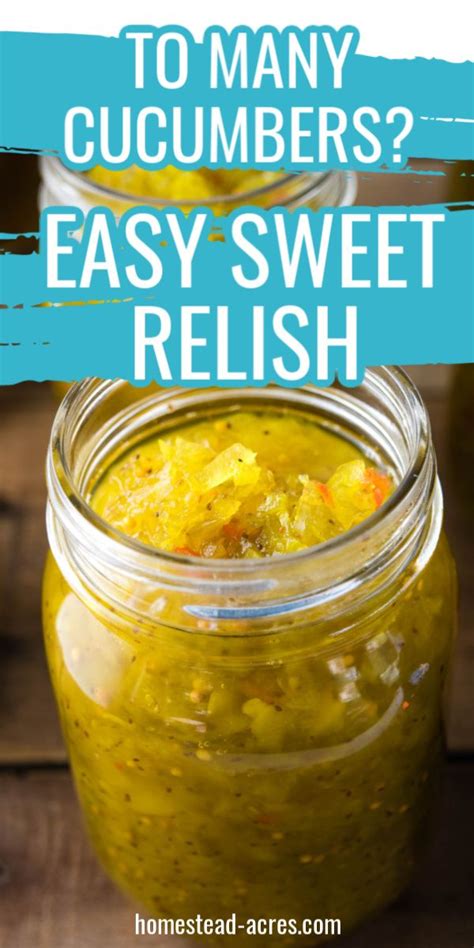 easy homemade sweet cucumber relish recipe canning vegetables cucumber relish recipes