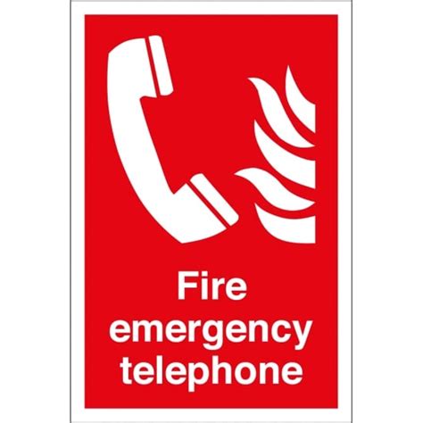 fire emergency telephone signs from key signs uk