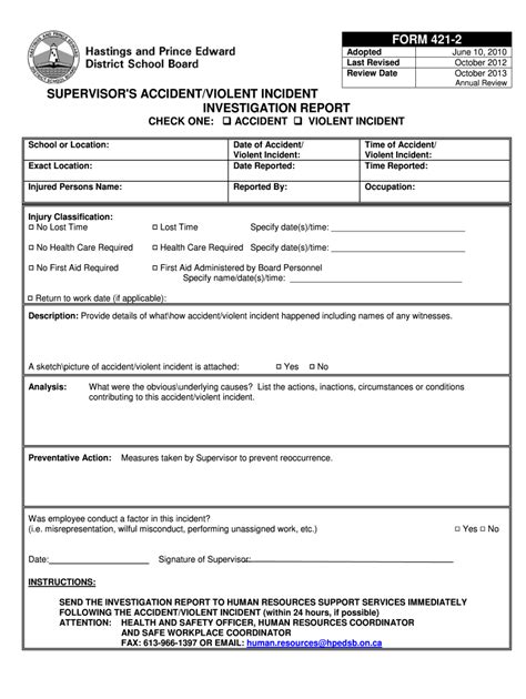 Babe Accident Report Form Template