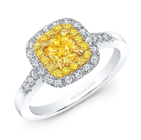 Fancy Yellow 12 Carat Diamond Engagement Ring Coby Madison Jewelry