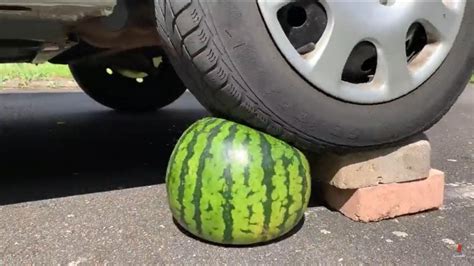 Crushing Crunchy And Soft Things By Car Experiment Car Vs Watermelon Haertetest Youtube