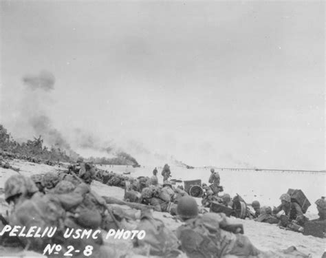 Photo United States Marines Attacking Orange Beach On Peleliu 15 Sep