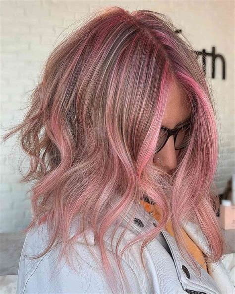 Top Image Brown Hair With Pink Highlights Thptnganamst Edu Vn