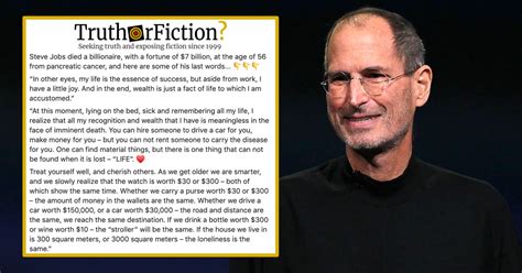 Steve jobs's sister mona simpson has a moving tribute in the new york times detailing some of his final moments and his last words. Steve Jobs' Last Words? - Truth or Fiction?