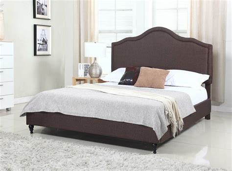 3 659 просмотров 3,6 тыс. Brown Upholstered Linen Platform Bed Frame & Slats Modern ...