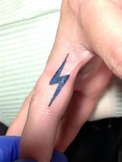 Lightning Bolt Inner Finger Tattoo Tattoos By Kyle Porter Flickr